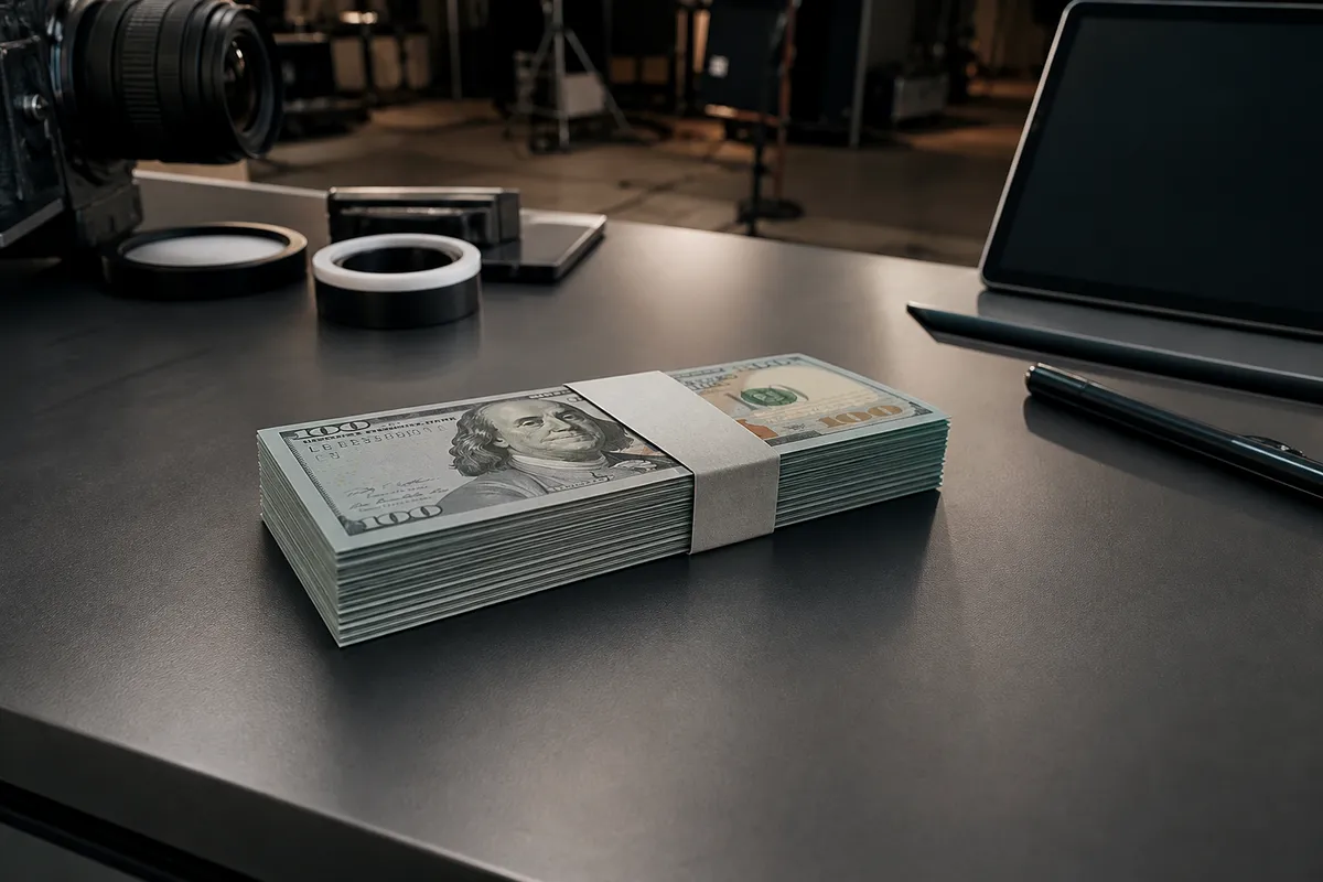stack of realistic fake 100 dollar bills